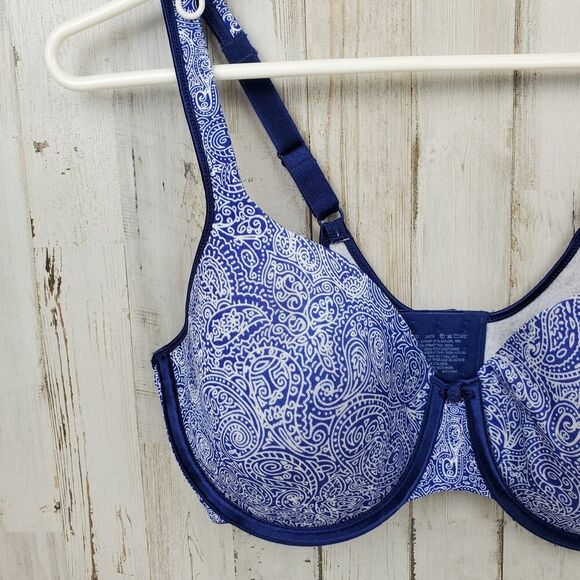 Bali Padded Underwire Bra Blue Size 36D - Picture 4 of 9
